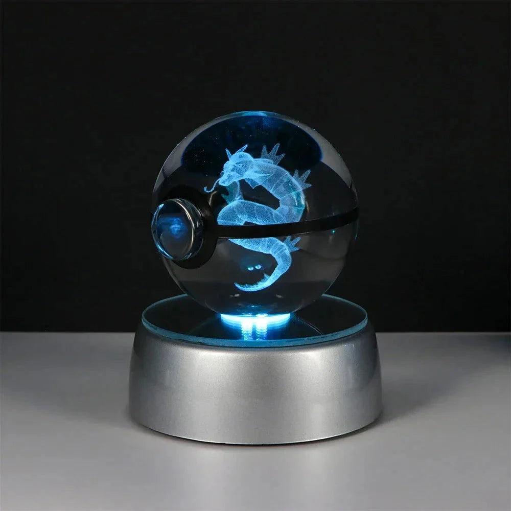 Pokeball 3D Crystal Ball Laser Engraved LED Night Light