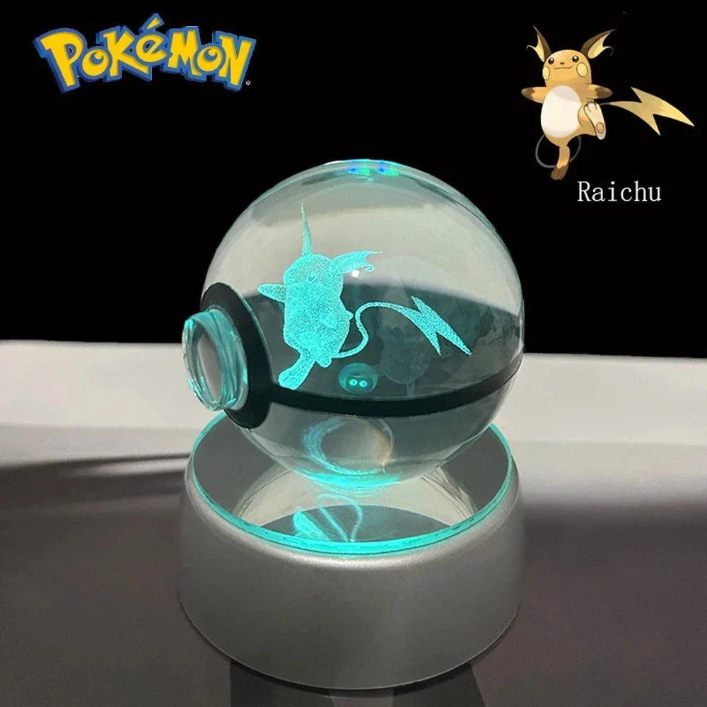 Pokeball 3D Crystal Ball Laser Engraved LED Night Light