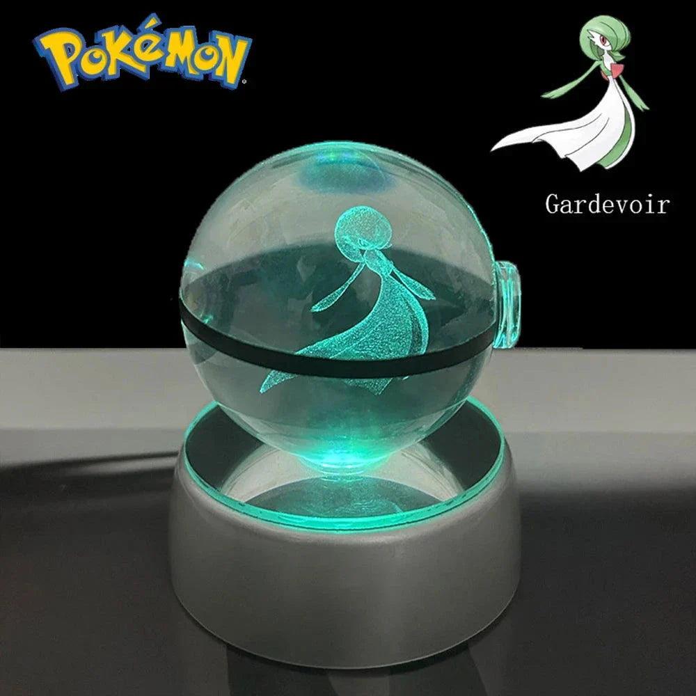 Pokeball 3D Crystal Ball Laser Engraved LED Night Light