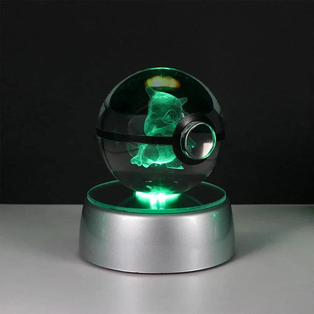 Pokeball 3D Crystal Ball Laser Engraved LED Night Light