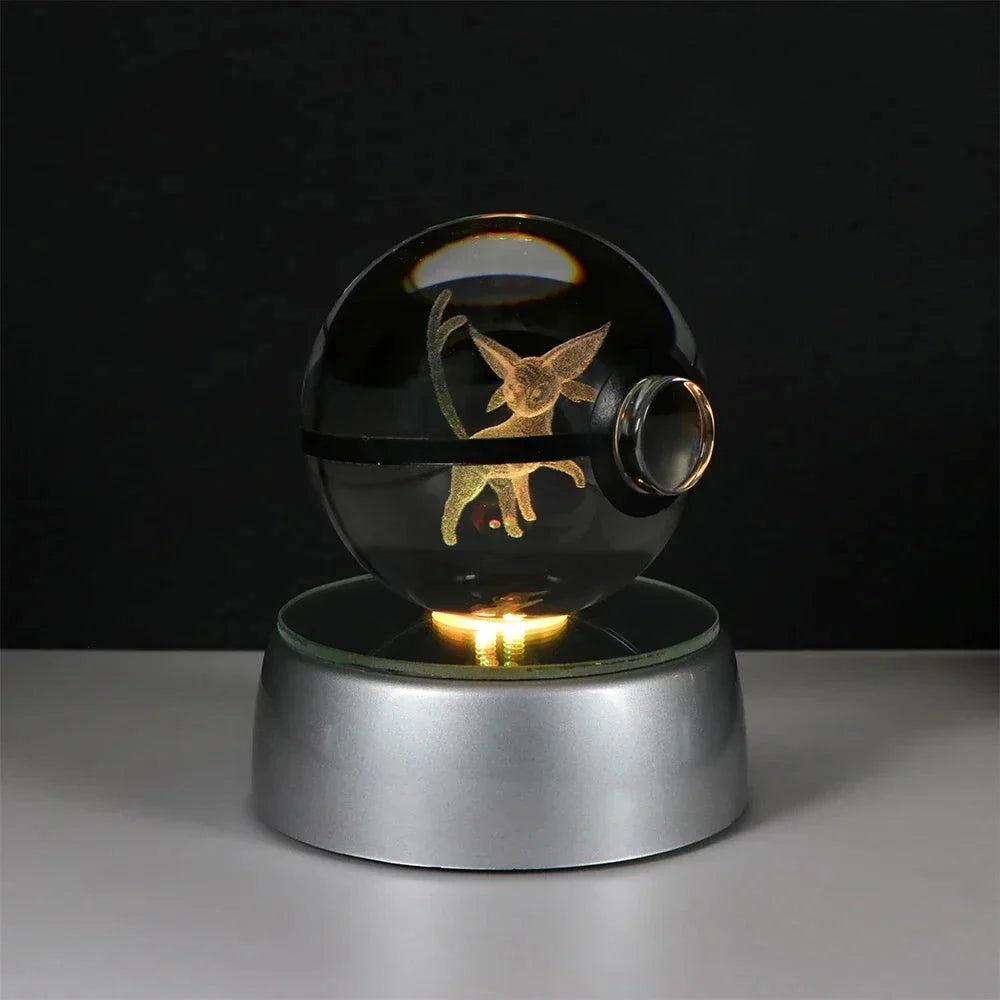 Pokeball 3D Crystal Ball Laser Engraved LED Night Light