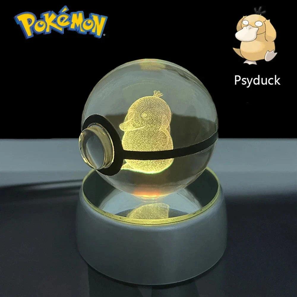 Pokeball 3D Crystal Ball Laser Engraved LED Night Light