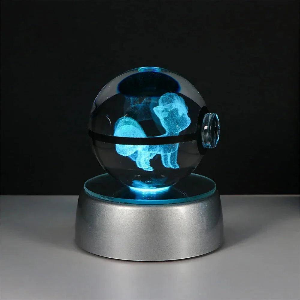 Pokeball 3D Crystal Ball Laser Engraved LED Night Light