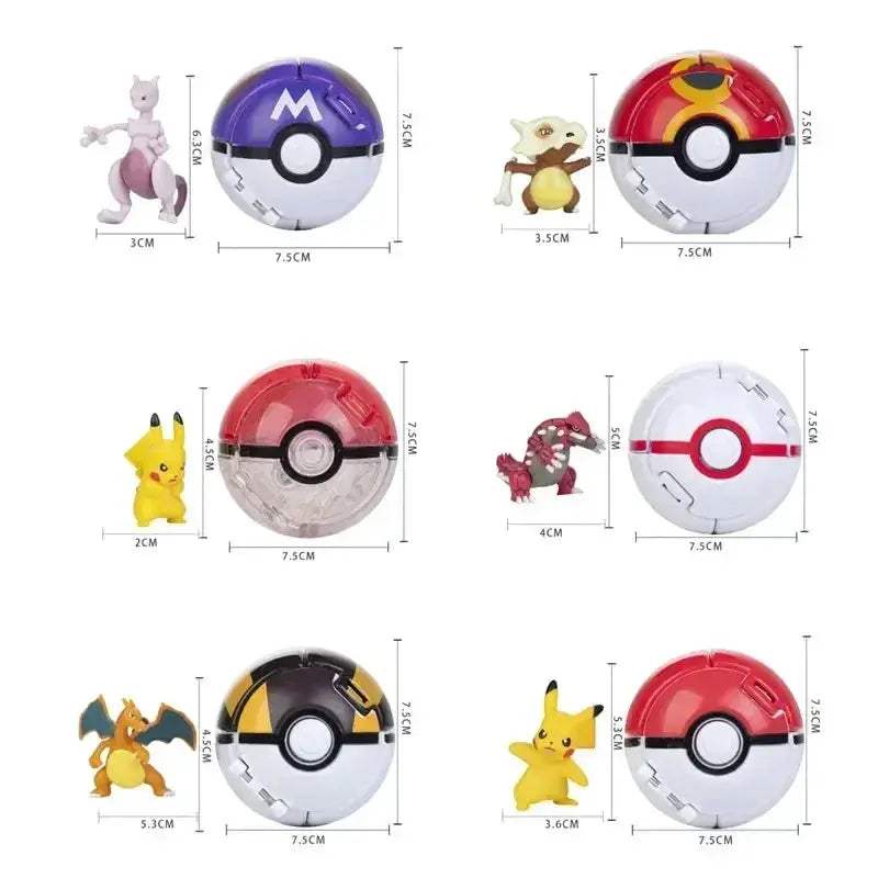 Pokeball Pokemon Figurine Set For Collectors Perfect Gift - ToylandEU