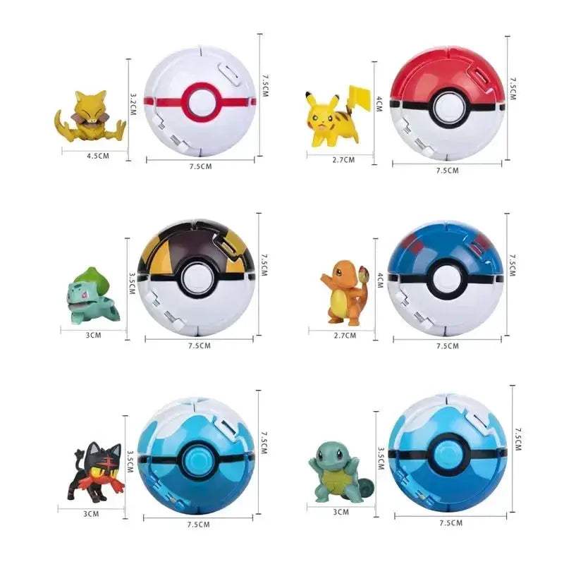 Pokeball Pokemon Figurine Set For Collectors Perfect Gift - ToylandEU