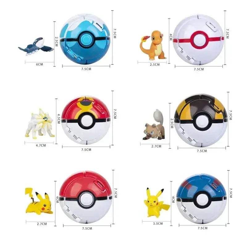 Pokeball Pokemon Figurine Set For Collectors Perfect Gift - ToylandEU