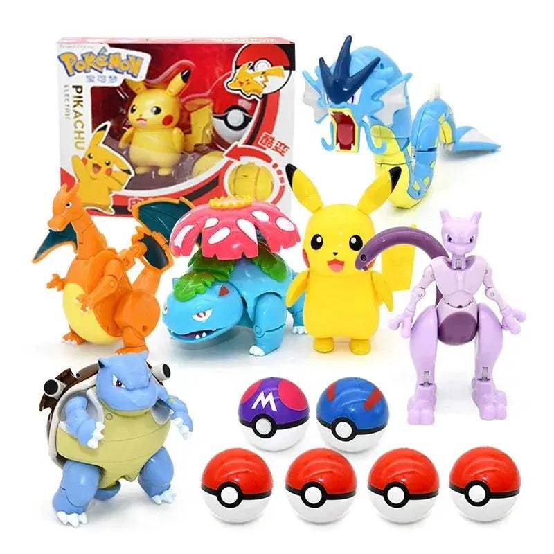 Pokeball Transforming Action Figure Set Pokemon Gift - ToylandEU
