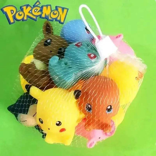  Pokemon Bath Toys Set Six Figures Soft Vocal -  ToylandEU™