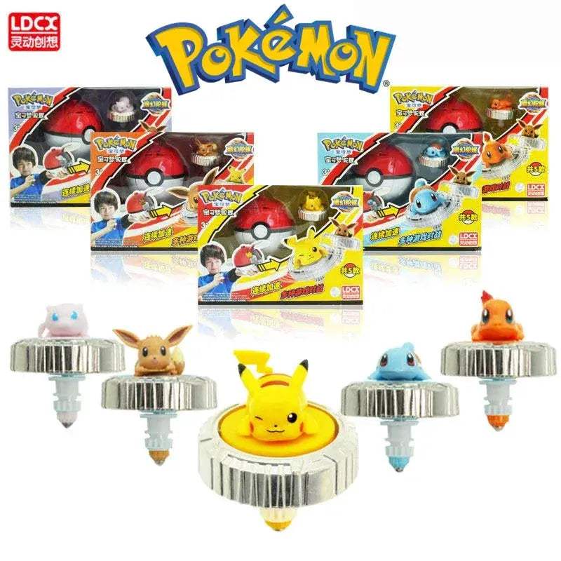 Pokemon Beyblade Top Figures Set Collectible Pikachu Eevee - ToylandEU
