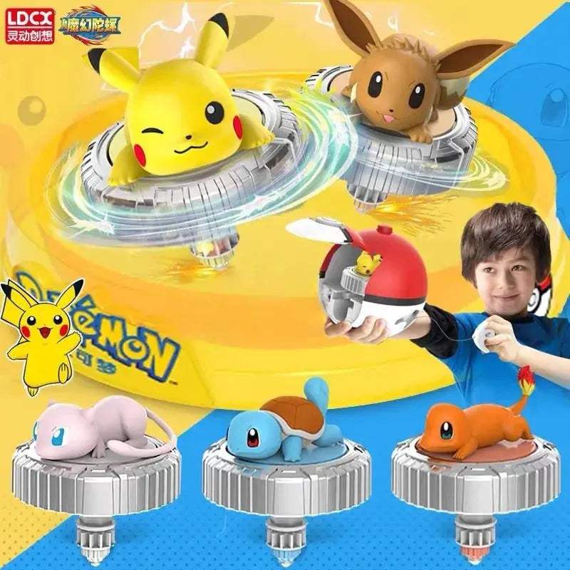 Pokemon Beyblade Top Figures Set Collectible Pikachu Eevee - ToylandEU