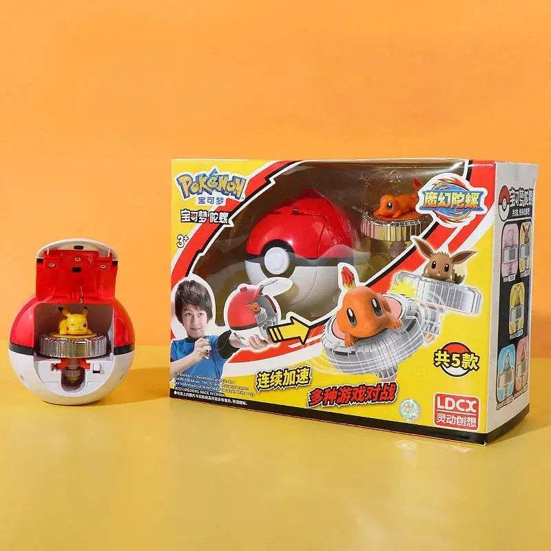 Pokemon Beyblade Top Figures Set Collectible Pikachu Eevee - ToylandEU