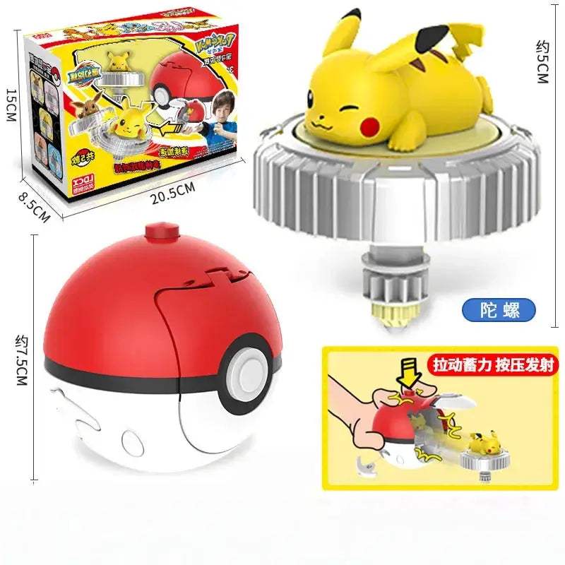 Pokemon Beyblade Top Figures Set Collectible Pikachu Eevee - ToylandEU