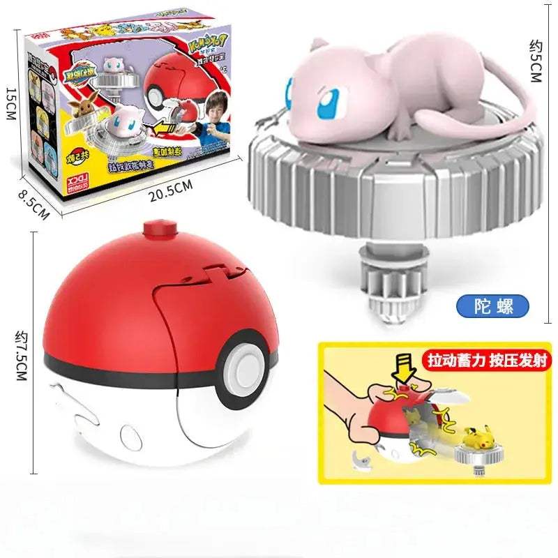 Pokemon Beyblade Top Figures Set Collectible Pikachu Eevee - ToylandEU