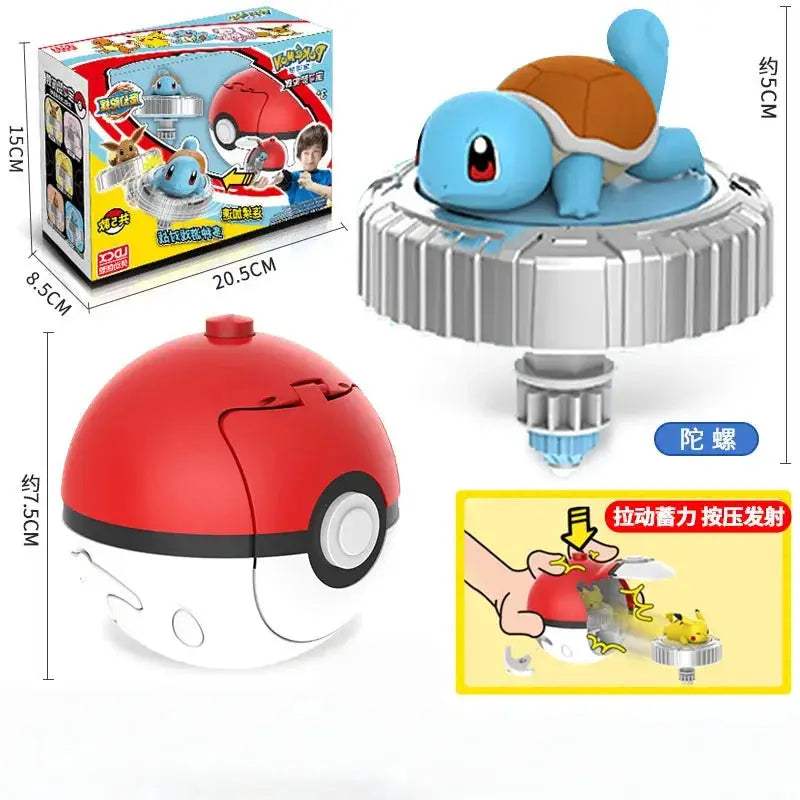 Pokemon Beyblade Top Figures Set Collectible Pikachu Eevee - ToylandEU