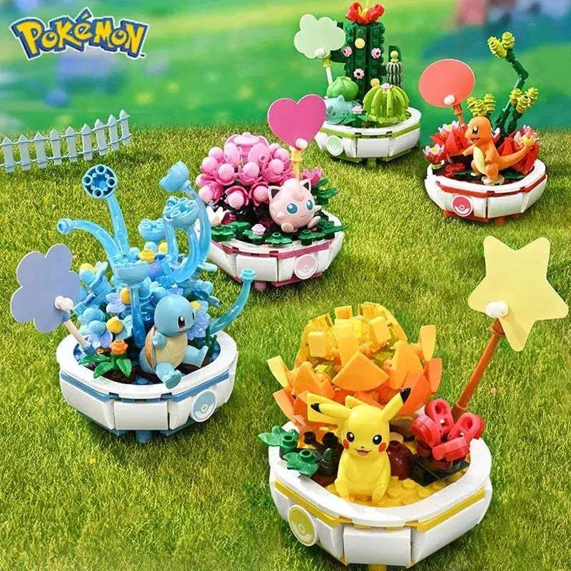 Pokemon Building Blocks Set Collectible Pikachu Charmander Squirtle Figures - ToylandEU
