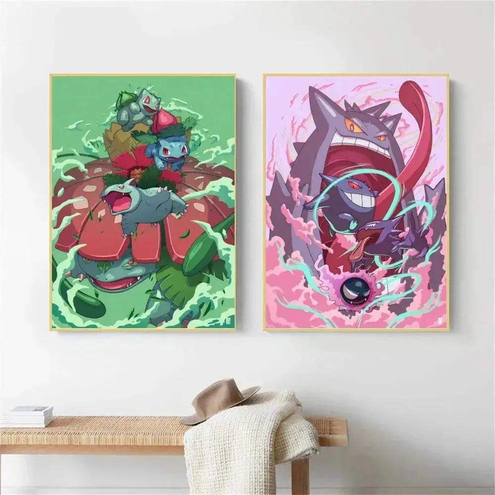 Pokemon Canvas Artwork, Wall Art Poster Prints Home Hanging Wall Decoration Decorative Modern Living Room - ToylandEU