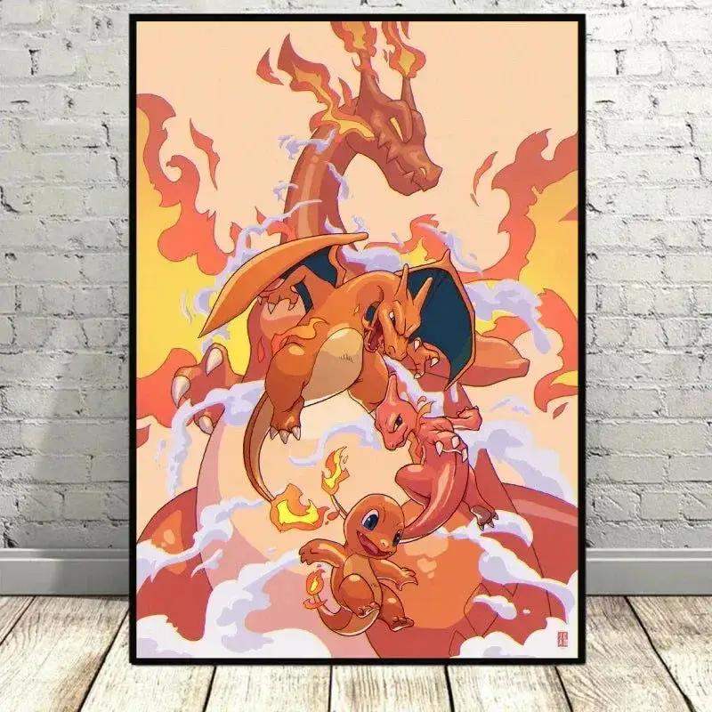 Pokemon Canvas Artwork, Wall Art Poster Prints Home Hanging Wall Decoration Decorative Modern Living Room - ToylandEU