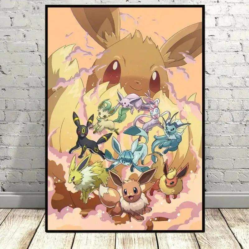 Pokemon Canvas Artwork, Wall Art Poster Prints Home Hanging Wall Decoration Decorative Modern Living Room - ToylandEU