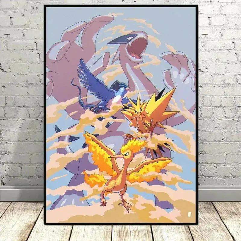 Pokemon Canvas Artwork, Wall Art Poster Prints Home Hanging Wall Decoration Decorative Modern Living Room - ToylandEU
