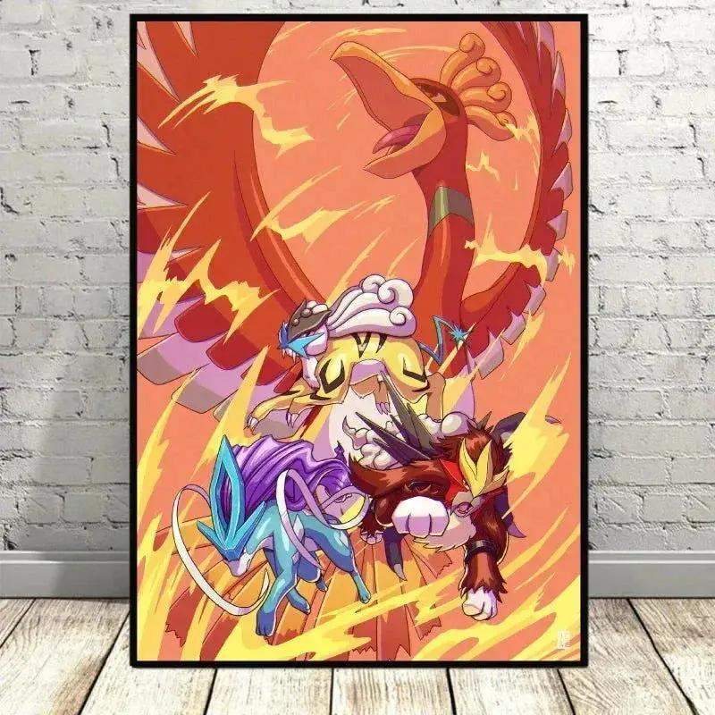 Pokemon Canvas Artwork, Wall Art Poster Prints Home Hanging Wall Decoration Decorative Modern Living Room - ToylandEU