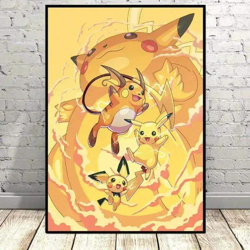 Pokemon Canvas Artwork, Wall Art Poster Prints Home Hanging Wall Decoration Decorative Modern Living Room - ToylandEU