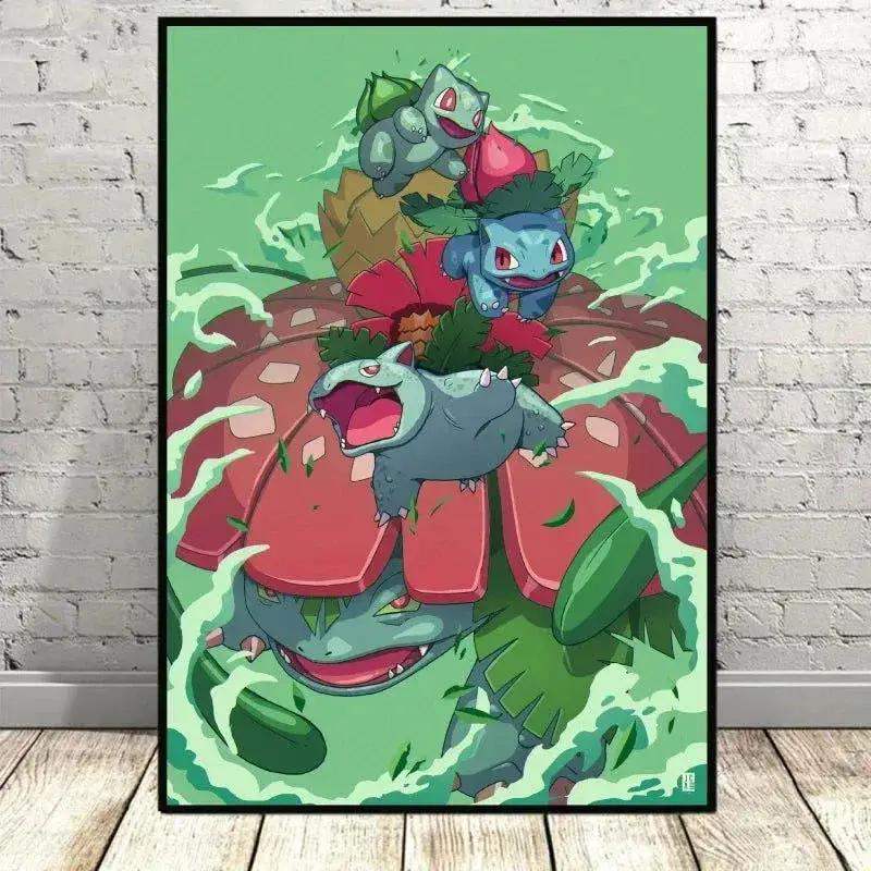 Pokemon Canvas Artwork, Wall Art Poster Prints Home Hanging Wall Decoration Decorative Modern Living Room - ToylandEU
