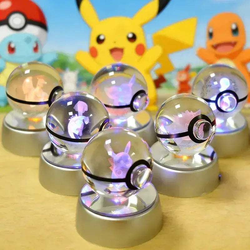 Pokemon Crystal Ball Night Light LED Lamp Glow Gift - ToylandEU