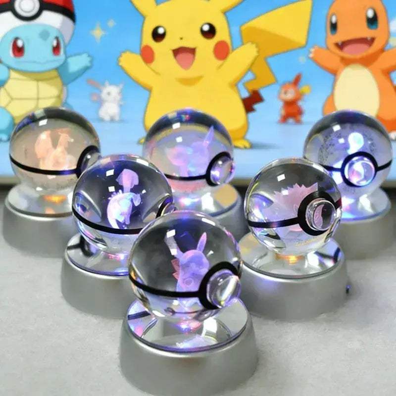 Pokemon Crystal Ball Night Light LED Lamp Glow Gift - ToylandEU