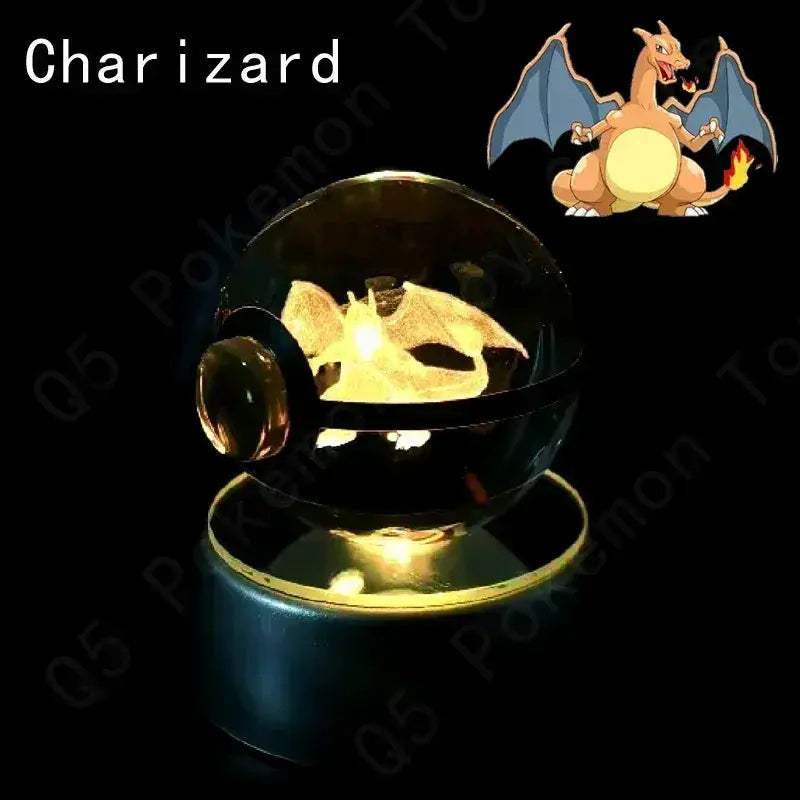 Pokemon Crystal Ball Night Light LED Lamp Glow Gift - ToylandEU