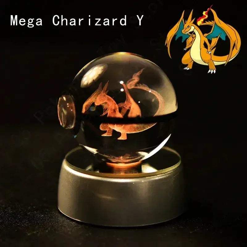 Pokemon Crystal Ball Night Light LED Lamp Glow Gift - ToylandEU
