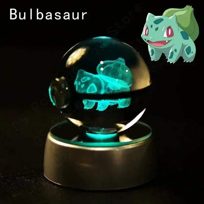 Pokemon Crystal Ball Night Light LED Lamp Glow Gift - ToylandEU