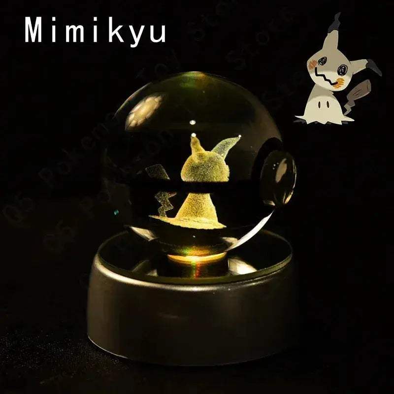 Pokemon Crystal Ball Night Light LED Lamp Glow Gift - ToylandEU