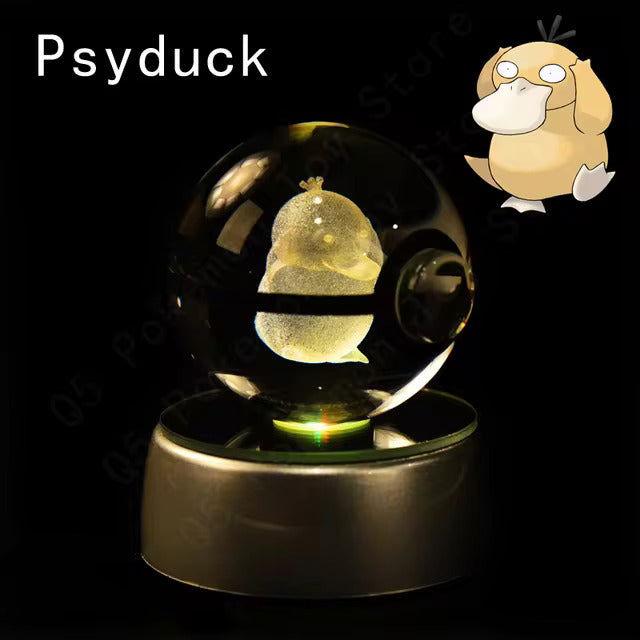 Pokemon Crystal Pokeball LED Base Display