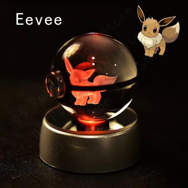 Pokemon Crystal Pokeball LED Base Display