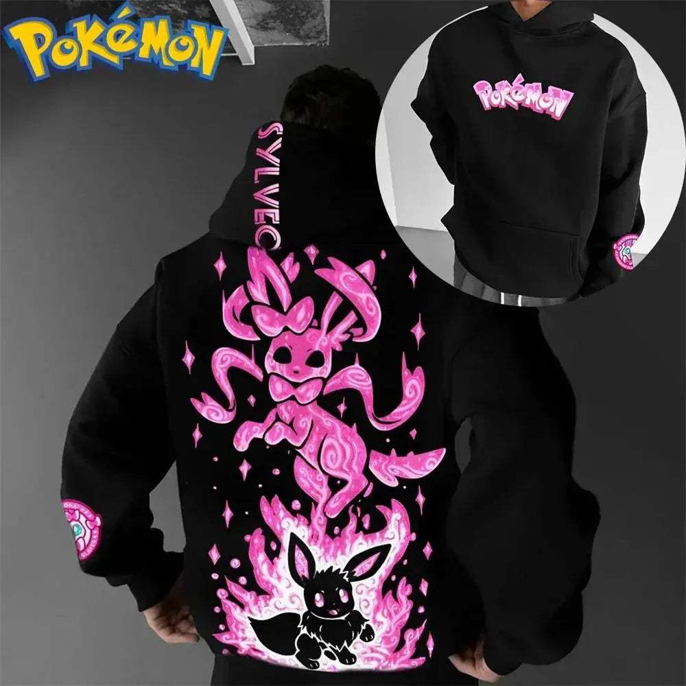 Pokemon Eevee Evolutions Harajuku Two Piece Hoodie And Pants Set - ToylandEU