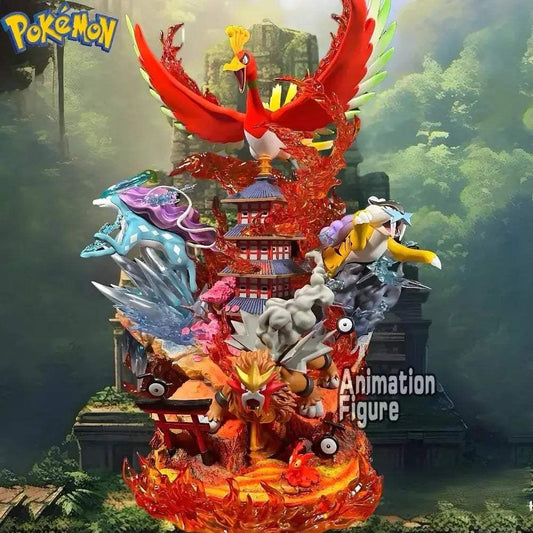  Pokemon Figures 38cm PVC HoOh Raikou Entei Suicune -  ToylandEU™
