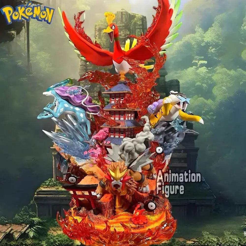 Pokemon Figures 38cm Premium PVC Collection HoOh Raikou Entei Suicune - ToylandEU