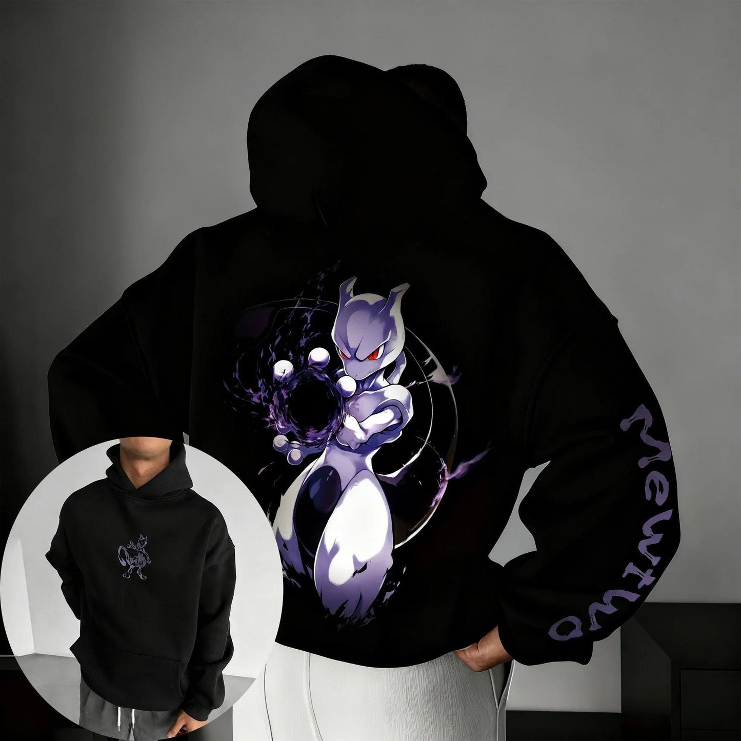 Pokemon Mewtwo Hoodie Anime Co Branded Toylandeu