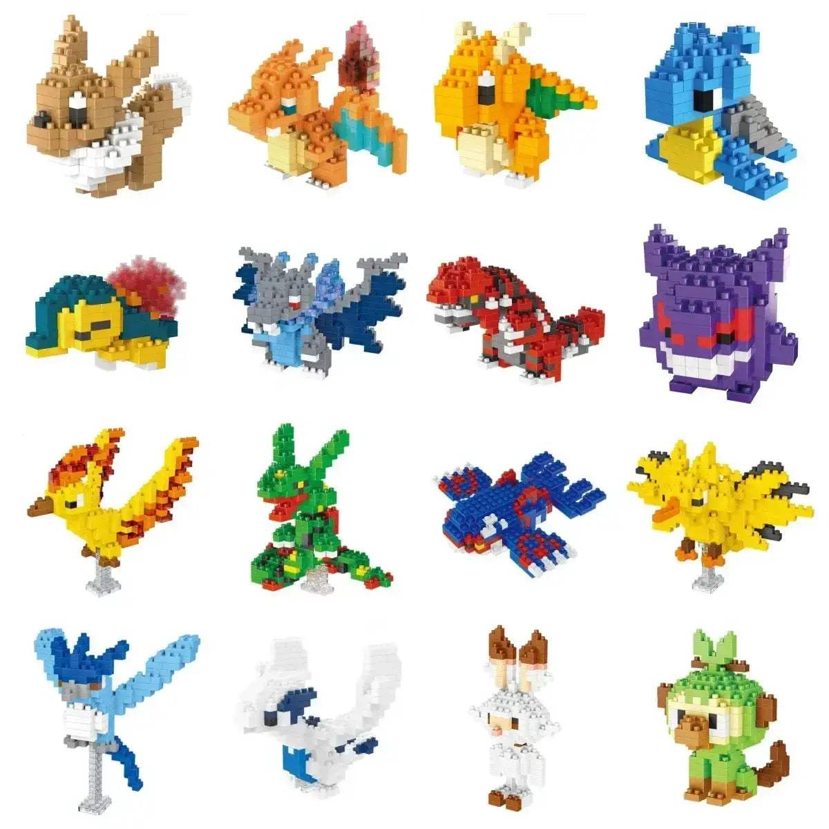 Pokemon Nanoblock Charizard Kyogre Groudon Rayquaza Set Educational - ToylandEU