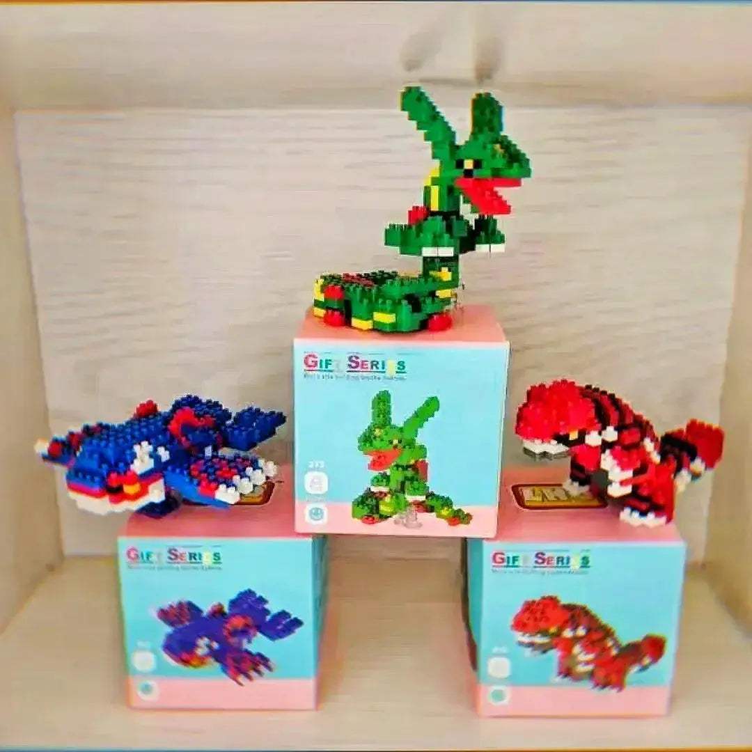 Pokemon Nanoblock Charizard Kyogre Groudon Rayquaza Set Educational - ToylandEU