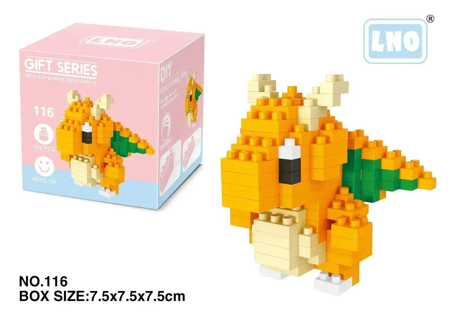 Pokemon Nanoblock Charizard Kyogre Groudon Rayquaza Set Educational - ToylandEU