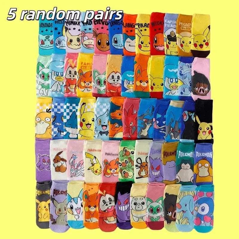 Pokemon Pikachu Socks Women Soft Comfortable Versatile Short - ToylandEU