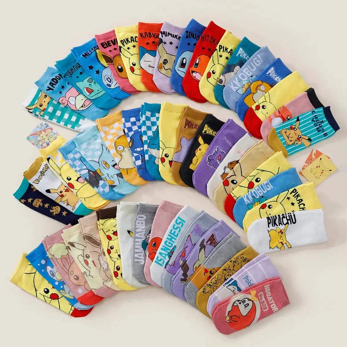 Pokemon Pikachu Socks Women Soft Comfortable Versatile Short - ToylandEU