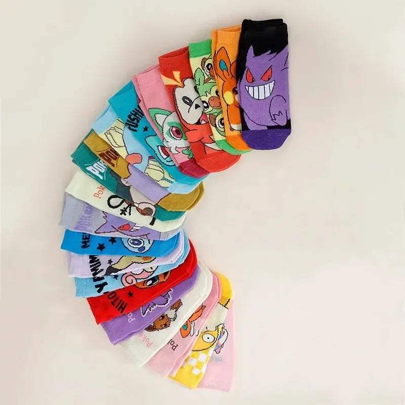 Pokemon Pikachu Socks Women Soft Comfortable Versatile Short - ToylandEU