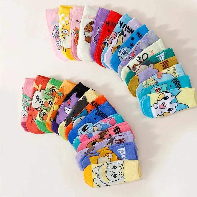 Pokemon Pikachu Socks Women Soft Comfortable Versatile Short - ToylandEU