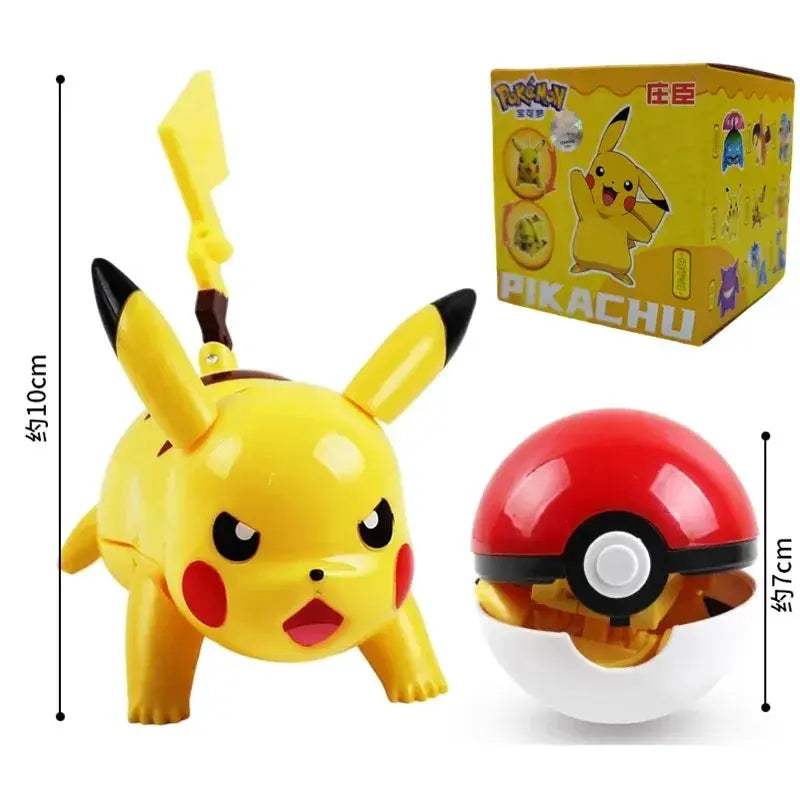 Pokemon Pokeball Anime Figures Toys, Pikachu Gengar Dragonite Snorlax Lapras Pocket Pokeball Toys - ToylandEU
