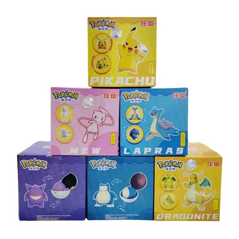 Pokemon Pokeball Anime Figures Toys, Pikachu Gengar Dragonite Snorlax Lapras Pocket Pokeball Toys - ToylandEU