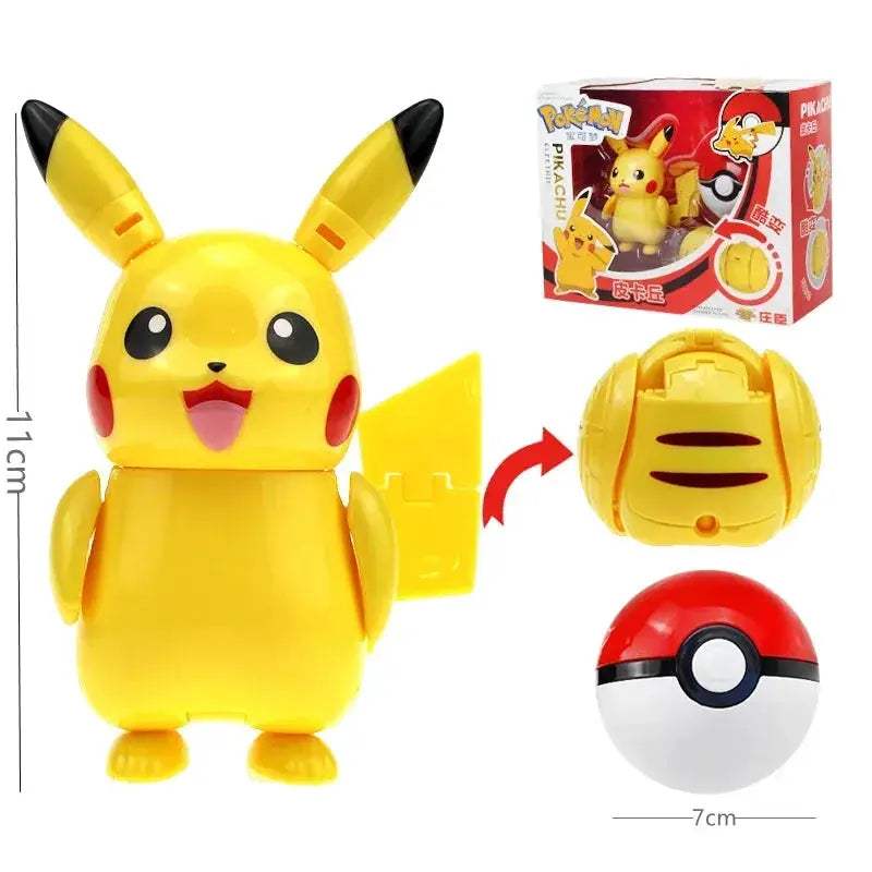Pokemon Pokeball Anime Figures Toys, Pikachu Gengar Dragonite Snorlax Lapras Pocket Pokeball Toys - ToylandEU