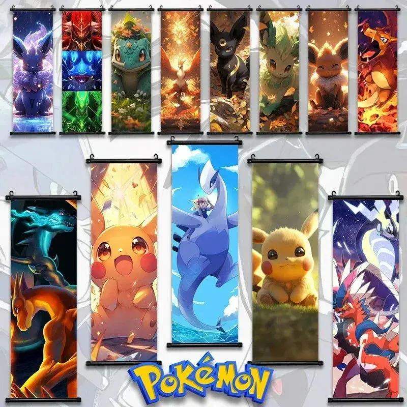 Pokémon Canvas Scroll Art Posters Vibrant Wall Decor - ToylandEU