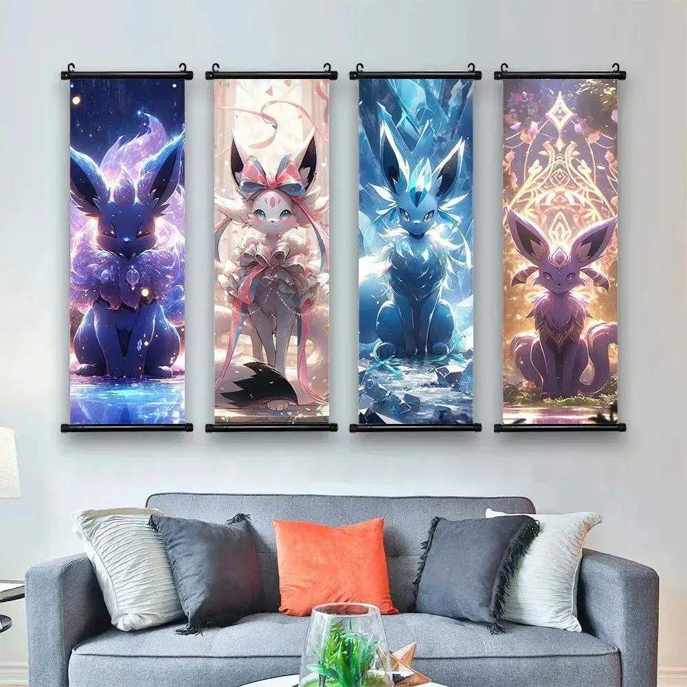 Pokémon Canvas Scroll Art Posters Vibrant Wall Decor - ToylandEU